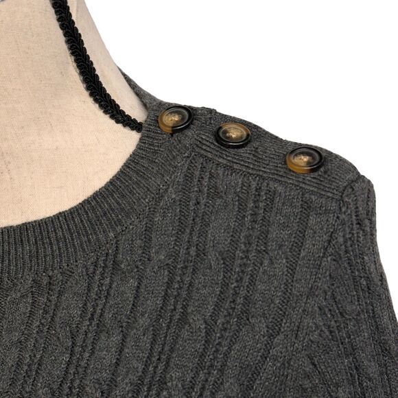 Charter Club Small Sweater Cable Knit Stretch Long Sleeve Pullover Crew Neck New - Picture 2 of 8